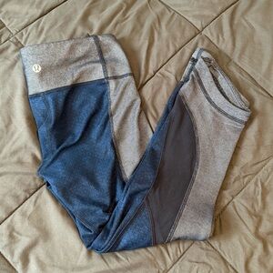 lululemon athletica Blue and Gray Leggings